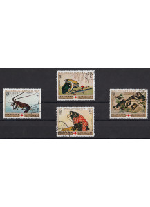AJMAN francobolli tematica Fauna dipinti usati serietta